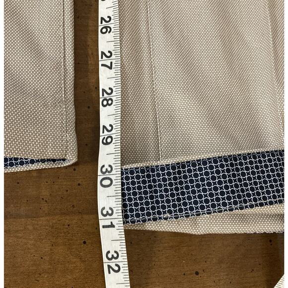 TED BAKER Mens Penguin Dress Pants Sz 32 R Khaki Tan Flat Front Cotton Trousers - Picture 8 of 9